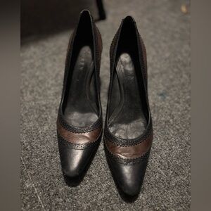 Lauren by Ralph Lauren Elegant Black and Brown Women's Heels used size 6.5